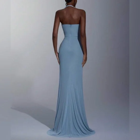 Elegant Blue Evening Gown - Picture 3 of 4